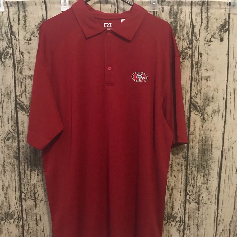 Men’s Cutter & Buck NFL San Francisco 49ers shirt.